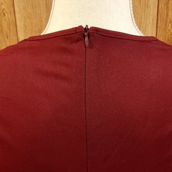 NWT Jasambac/Elensa Maroon Sparkly Evening Dress (Small) - Picture 7 of 11